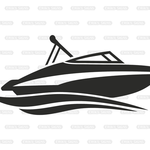 Speed Boat SVG, Speed Boat Clipart, Speed Boat Cut File, Speed Boat Logo Speed Boat Silhouette dxf, png, eps, jpeg