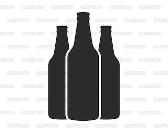 Beer Bottle Logo SVG, Beer Bottle Silhouette (dxf, png, eps, jpeg)