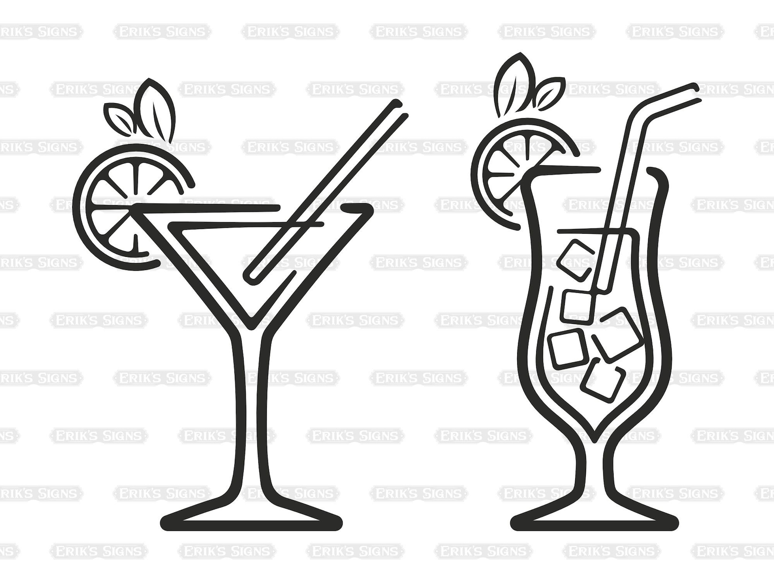 Cocktails Glasses SVG Cocktail SVG dxf Png Eps Jpeg - Etsy Canada
