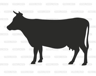 Cow SVG, Cow Silhouette SVG (dxf, eps, png, jpeg)