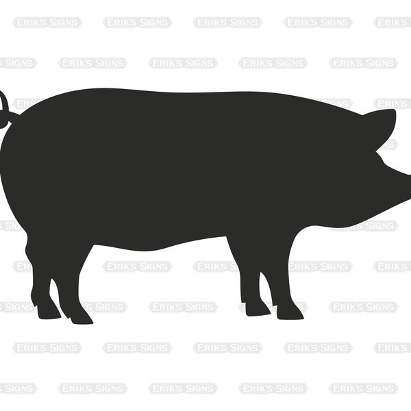Pig SVG, Pig Silhouette SVG (dxf, eps, png, jpeg)