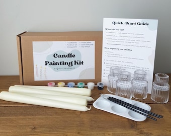 DIY Candle Painting Kit, Date Night Experience, Christmas Candle Painting, Couples Date Box, Self Care Craft Kit, Creative Gift Box