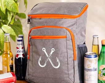 Customised Large Capacity Cooler Bag - Beer Lover's Gift Bag with Gold Label Pattern, Insulated Cooler Backpack, Picnic Essentials