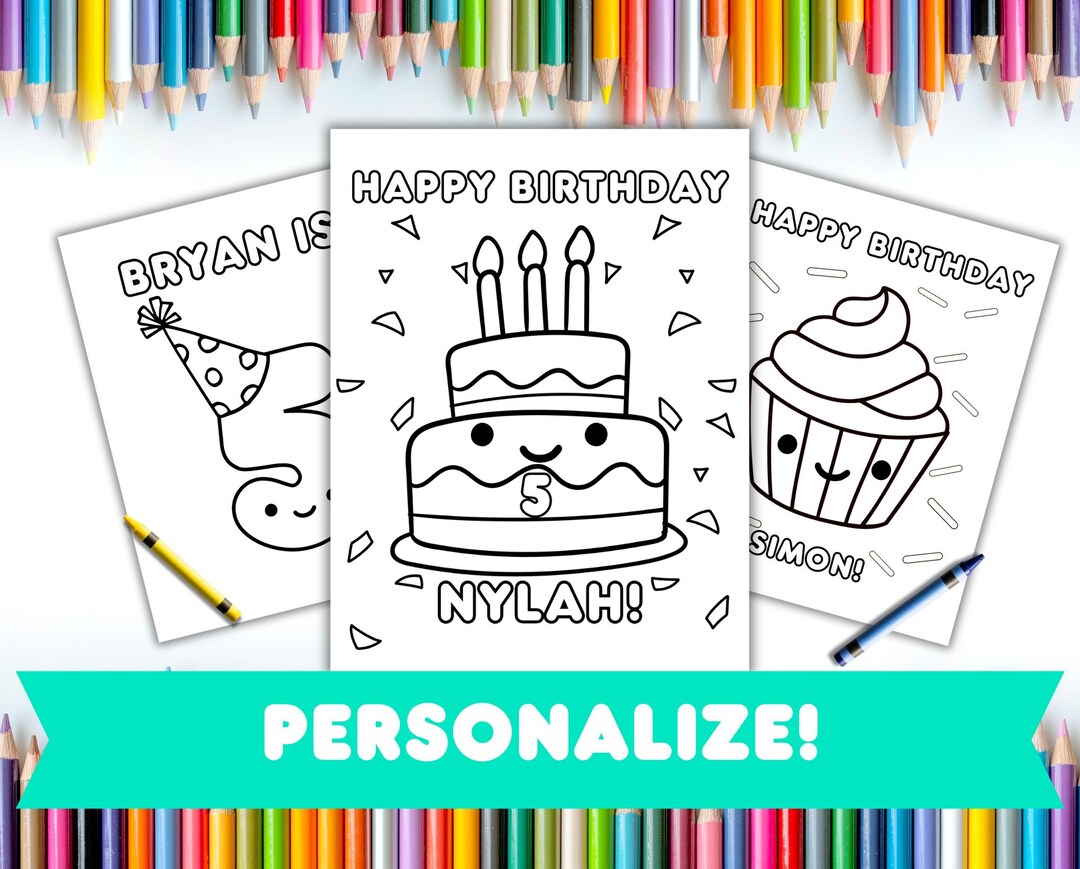 Personalized Birthday Coloring - Il 1080xN.5113511173 5e9y 