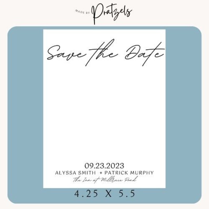Vellum Overlay Save the Date Template Printable Save the Etsy