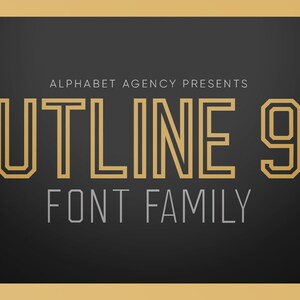 Outline 99 Font Family (8 Fonts)