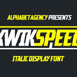 Kwikspeed Display Font