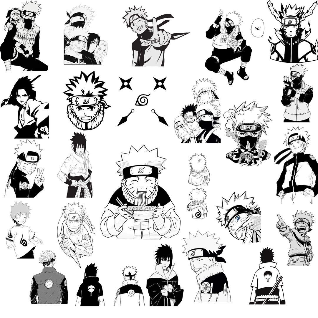 Naruto svg bundle PNG japonais svg clipart cut file Fichiers Etsy France