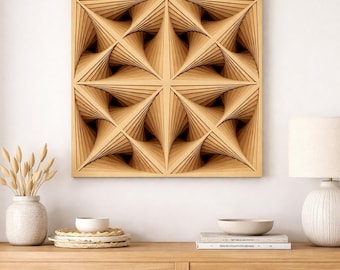 3D Optical Illusion Mandala SVG DXF: Laser Cut CNC File