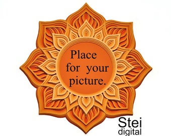 3D Layered Mandala Frame SVG: Laser Cut Files, Cricut, Home Decor (Digital Download)