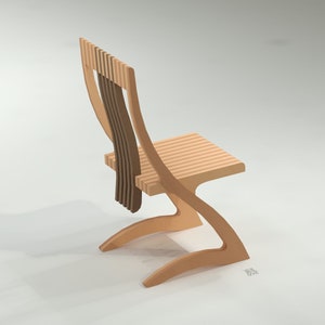 CNC Chair design, Chair dxf CNC plan, cnc router cut files, Parametric furniture cnc, plywood chair, furniture vector files, chair 08.