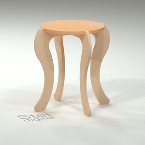 Stool Chair dxf, cnc files, cnc plan, cnc router files, furniture vector files, CNC milling, template, Wooden furniture, Stool 02 cnc file.