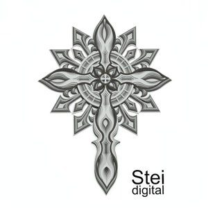 Cross layered design Svg, Dxf laser cutting files, 3d Cross svg, Cristian cross svg, svg cut file, 3d Cross mandala svg, Cricut svg, C1.