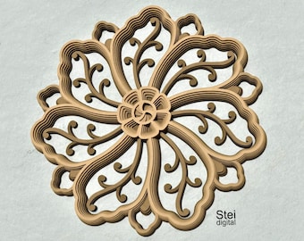 3D Flower Mandala SVG Laser Cut Files: Layered Mandala Art (Digital Download)