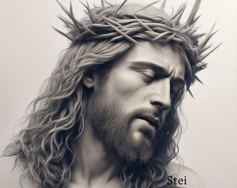 Jesus Laser Engrave File, Jesus Face PNG For Engraving, Wall Decor Engraving template, Digital 3d Design for Laser Engrave.
