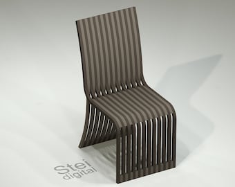Plywood Chair CNC Router Cut Files: Parametric Furniture (DXF)