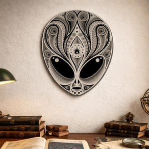 Layered Alien SVG: 3D Laser Cut Files, Cricut, Silhouette