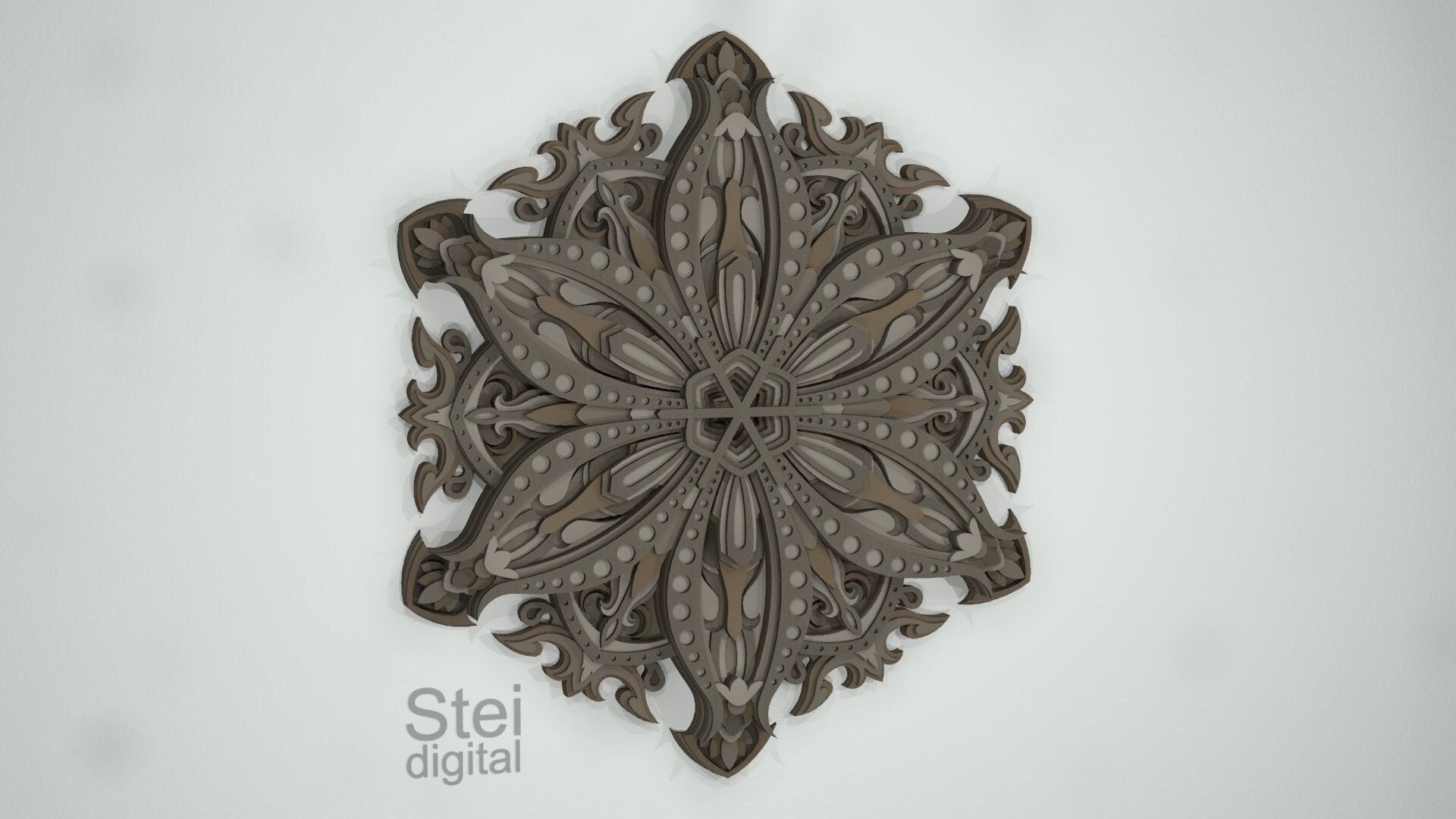 3d Decor mandala svg, dxf cut files, laser cutting template, Cricut svg, laser cut pattern, CNC, layered design svg, vector file, G1.