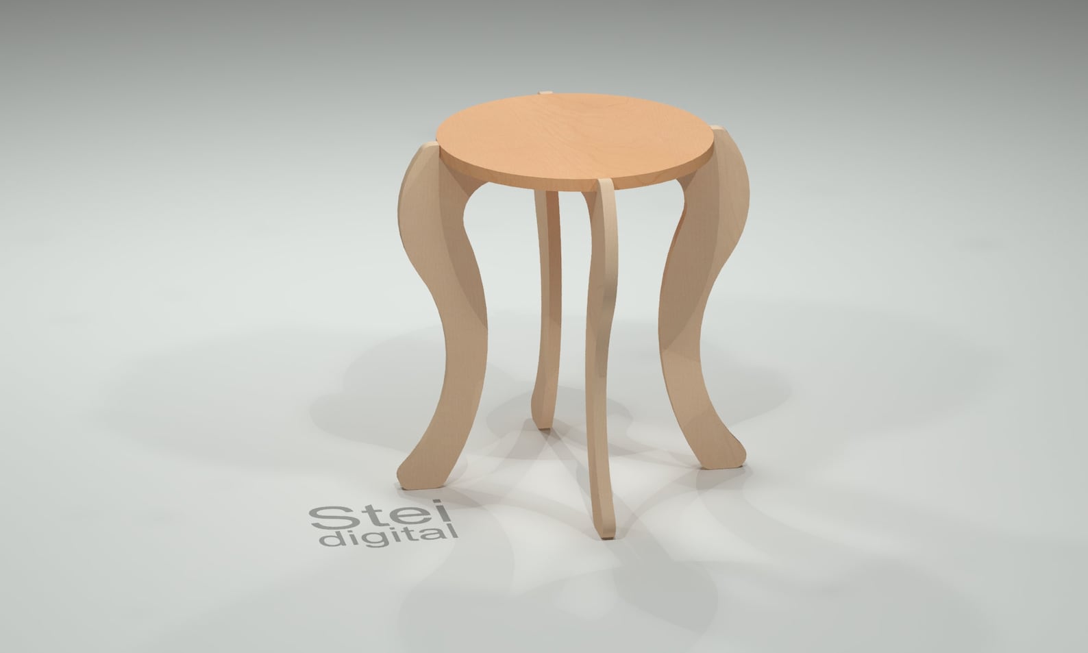 Stool Handle Template CNC Stool DXF Plan: Wooden Furniture Template (digital Download) - Etsy