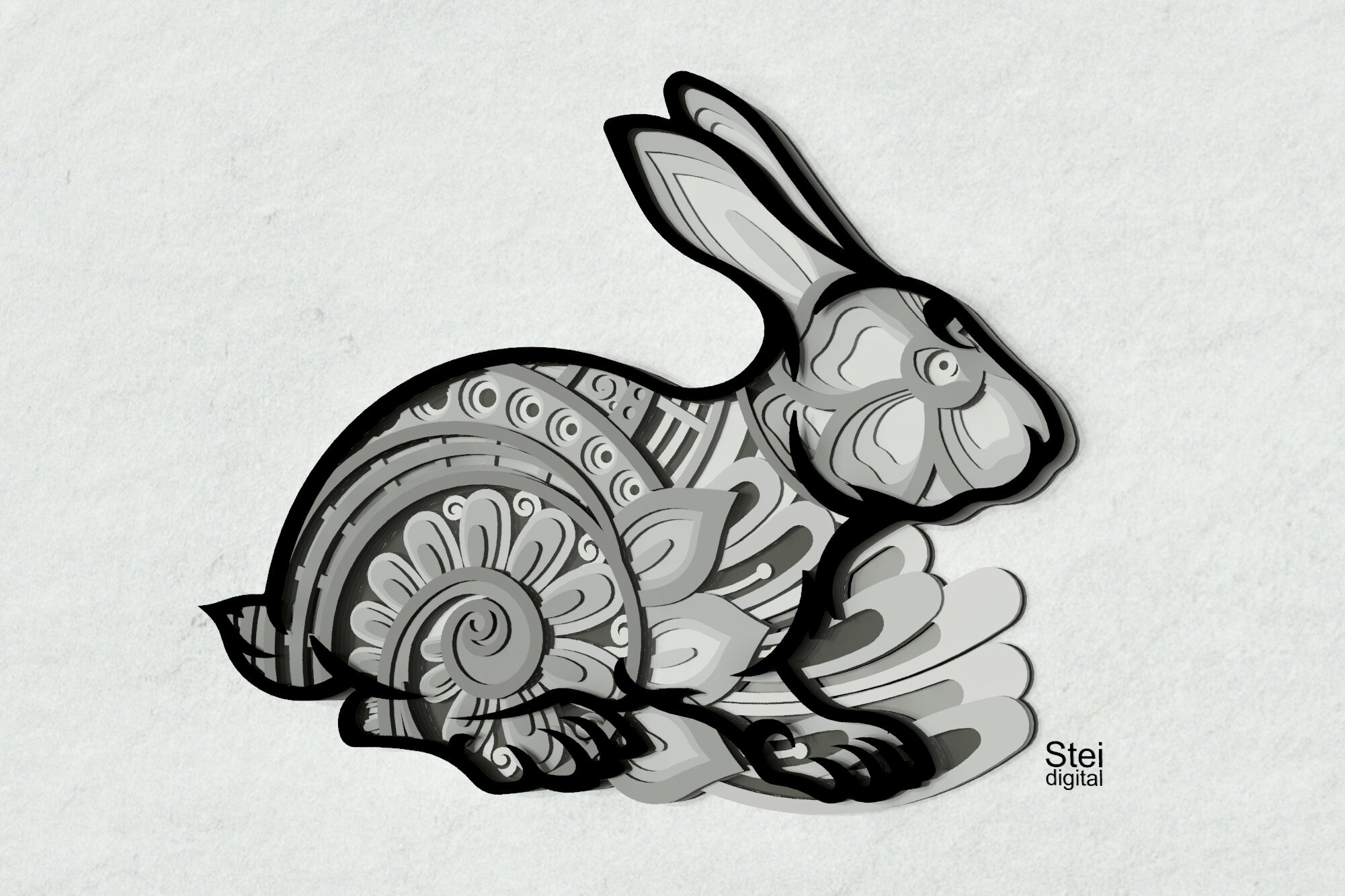 Chinese Rabbit Paper Cutting - Etsy
