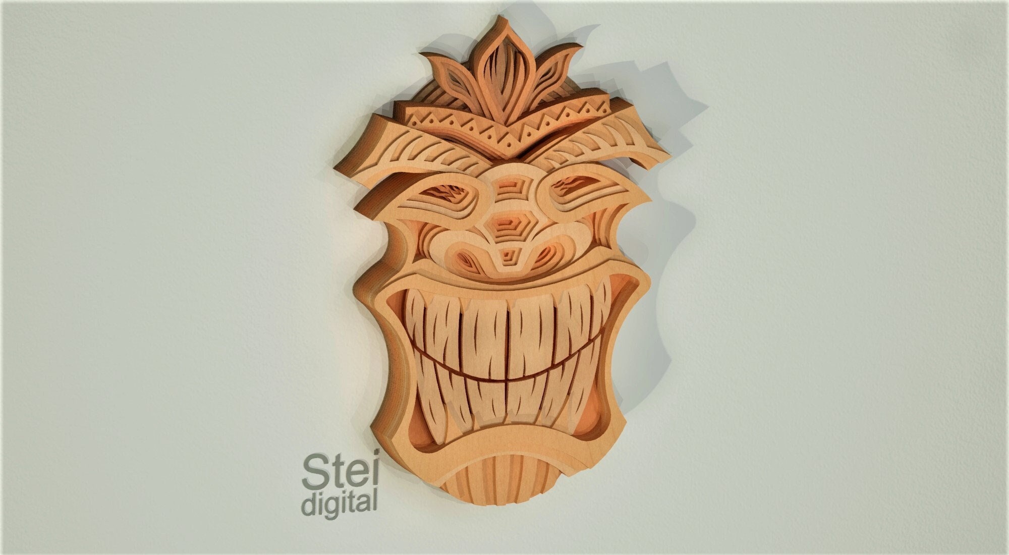 Tiki Mask Design Dxf Svg Files for Laser Mandala Cricut - Etsy Australia