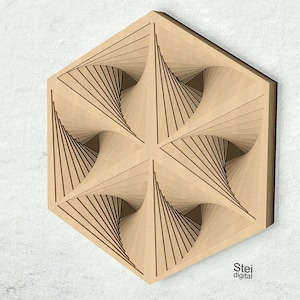 Mandala geometrico 3D in formato svg, file di taglio DXF, file vettoriale, Mandala multistrato, file di taglio mandala a strati per laser, CNC, Cricut, Silhouette. G4.