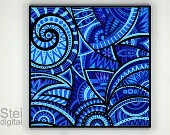 3D Flower Mandala SVG: Laser Cut Template, Layered Zentangle Design (Digital Download)