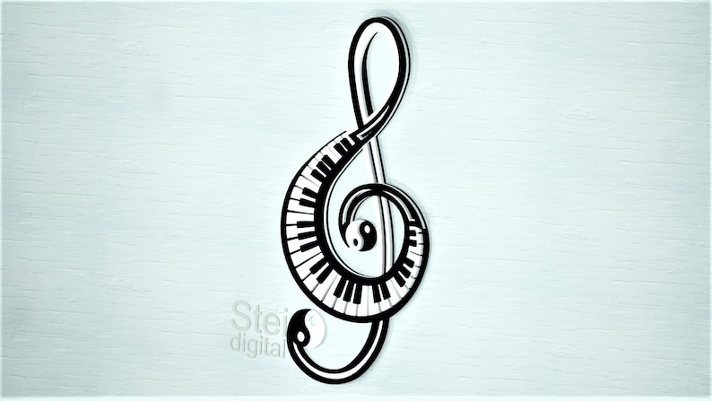 3d Treble Clef Svg Dxf Laser Cutting File Laser Cut Svg - Etsy
