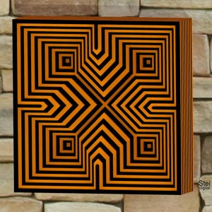 Iluzja optyczna 3D w formatach SVG, pliki DXF do cięcia, pliki wektorowe geometryczne, pliki do cięcia warstwowej mandali dla lasera, CNC, Cricut, Glowforge, Silhouette.