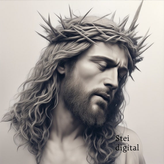 Jesus Face Laser Engrave File: 3D Wall Decor Template (digital PNG, SVG) - Etsy
