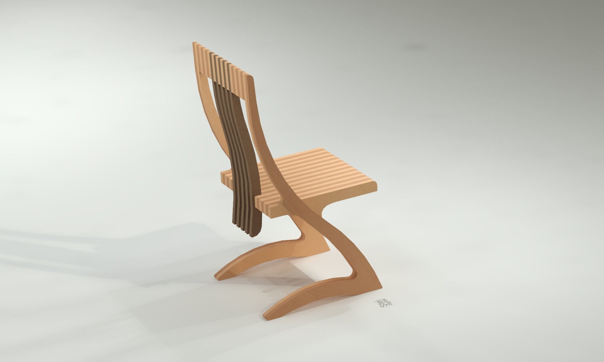 Chair Seat Digital Download CNC CAD Chair Seat, CNC Router File, Cnc Plans,  3D Model Download 