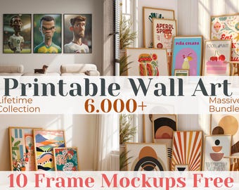 6000+ Digital Art Mega Bundle: Printable Posters, Mockup Bonus (Digital Download)