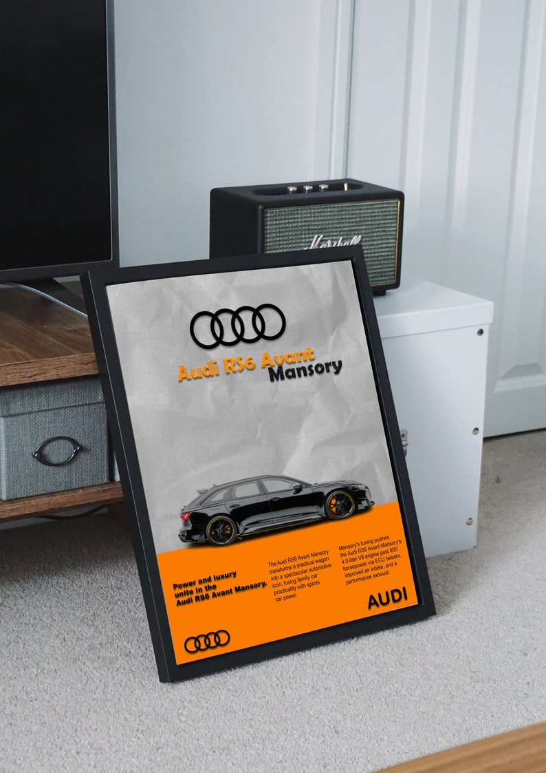 Set of 2 Audi RS6 Avant Mansory and Audi RS7 ABT Posters, Audi Poster ...