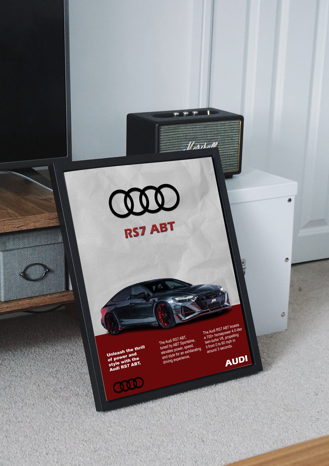 Set of 2 Audi RS6 Avant Mansory and Audi RS7 ABT Posters, Audi Poster ...
