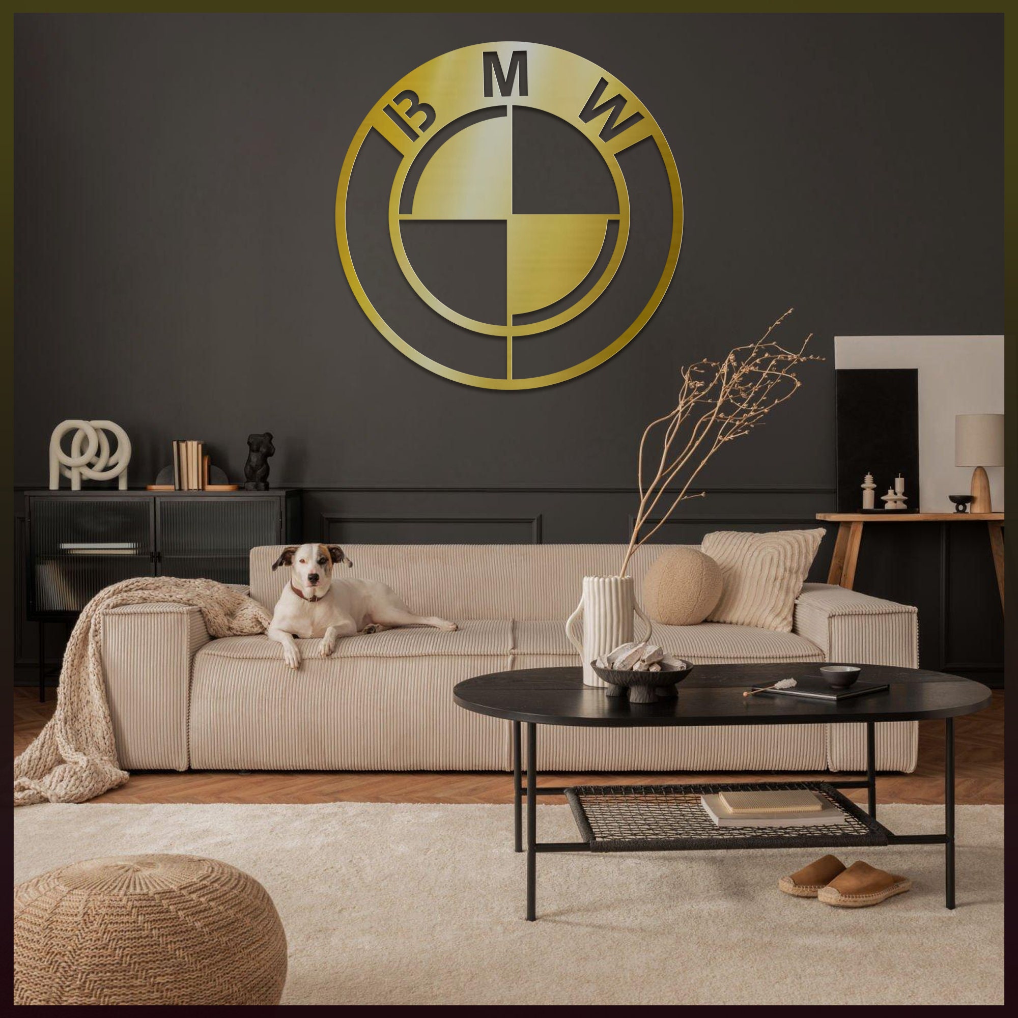 BMW Metal Wall Art, Automotive Sign Wall Art, Luxury Car