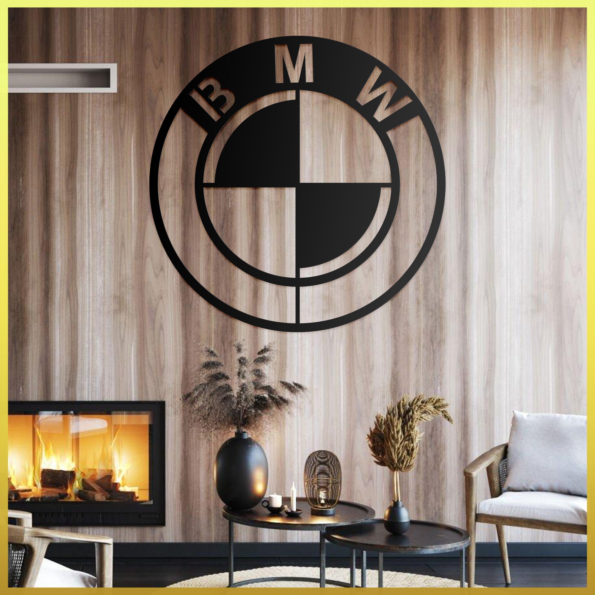 BMW Metal Wall Art, Automotive Sign Wall Art, Luxury Car