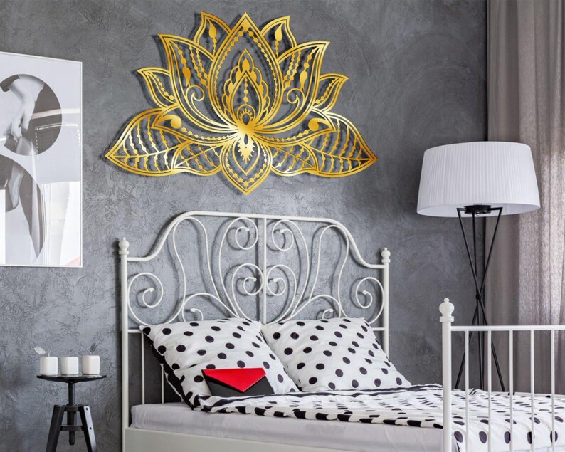 Large Mandala Metal Wall Art, Metal Wall Decor, Bedroom Wall Decor ...