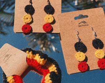 Subtiele druppeloorbellen met Aboriginal vlag