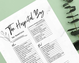 The Hospital Bag Checklist for Labour and Delivery | Printable | Packing List | Maternity Essentials | Pregnancy | Te Reo | Download