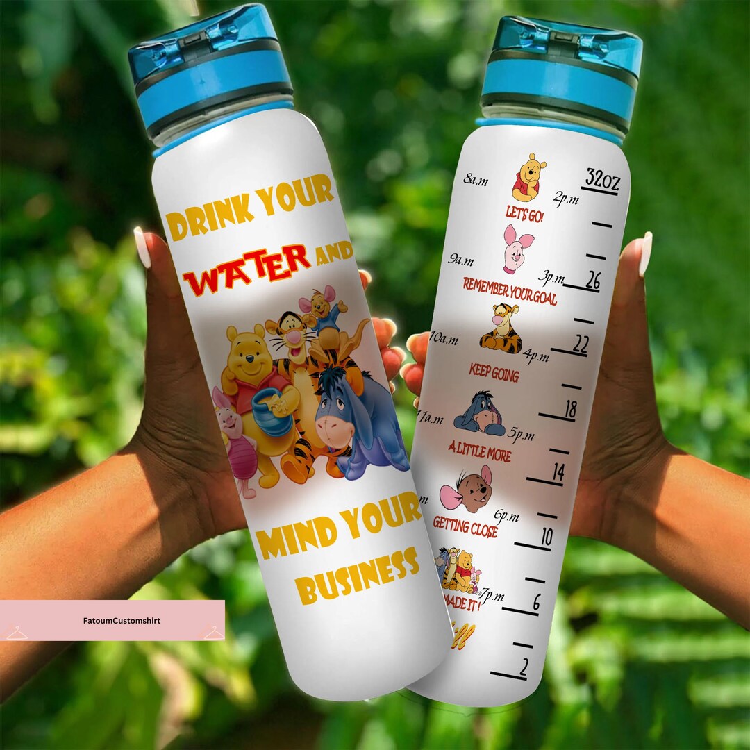 Winnie the Pooh Water Bottle Pooh Water Bottle Eeyore Tigger Etsy
