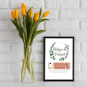 wedding gift | personalized | Your first million together | digital download | gift newlyweds | Wedding money gift