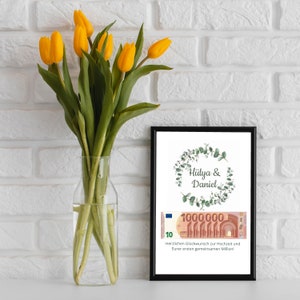 Wedding gift | personalized | Your first million together | digital download | gift for the bride and groom | wedding cash gift