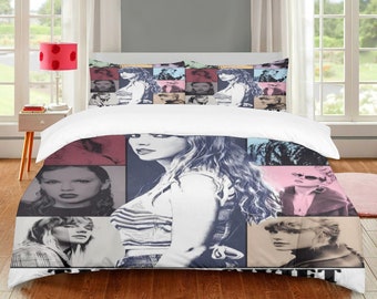 Taylor ERAS Tour Swift 3 Pcs Beddings,Taylor ERAS bedroom decor,Gifts for fans,Taylor ERAS lover duvet cover pillowcase set All Season