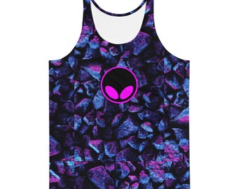 The Concrete Shamans Retro Logo Tank Top, Vintage Psychedelic Graphic Tee, Trippy Streetwear, Urban Mystic Sleeveless Shirt, Unique Gift