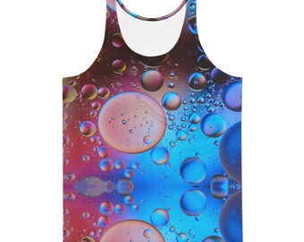 Bubble Up Tank Top, All-Over Print Sleeveless Shirt, Colorful Graphic Design, Trendy Summer Fashion, Casual Wear, Unique Gift for Art Lovers