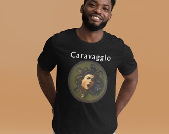 Caravaggio, Medusa, T-shirt unisex, Bella e Canvas