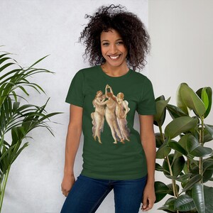 Three Graces, Botticelli, Primavera Bella+Canvas Unisex T-shirt