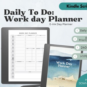 Daily To Do Planner Kindle scribe Template Work Day Planner Kindle Templates hyperlinked Scribe Journal Kindle Scribe Day Planner PDF
