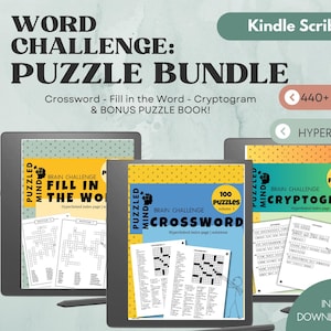 Words Puzzle Bundle Kindle Scribe Templates Kindle Scribe Puzzles Kindle template 2025 e-inkt tablet Kindle scribe games Crossword