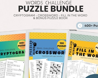 Supernote Puzzle Bundle Supernote Vorlagen Nomaden Manta Vorlage 2026 e-inkt Wortspiele Supernote Vorlage Puzzle-Buch PDF A5x A6X-Vorlage